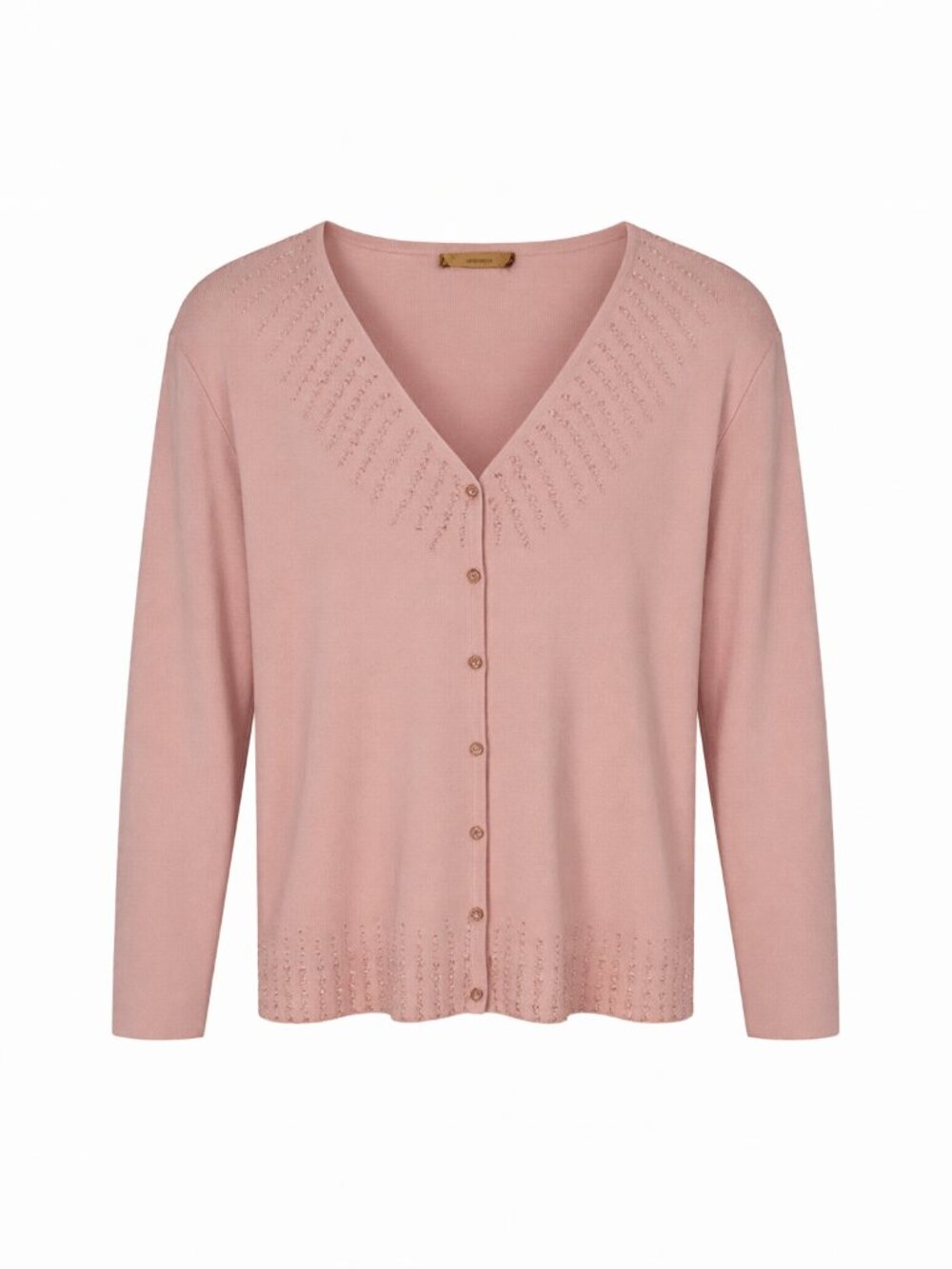 Belldini Pink Women's Pearl Embellished Cardigan Size S
